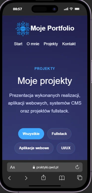 strona poglądowa mobile